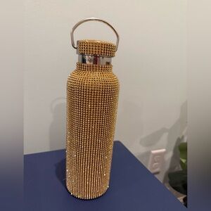 Gold Rhinestone Water Bottle